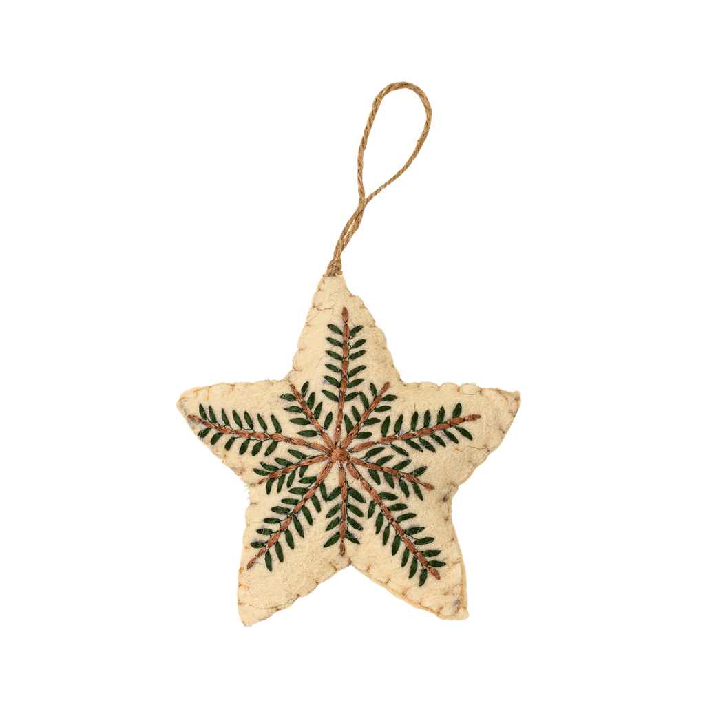 Embroidered Star Ornament