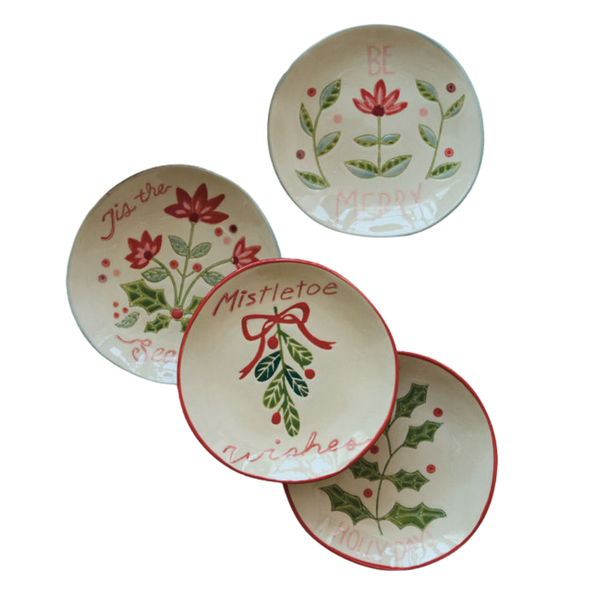 Holiday Botanical Plates (Four Styles Available)