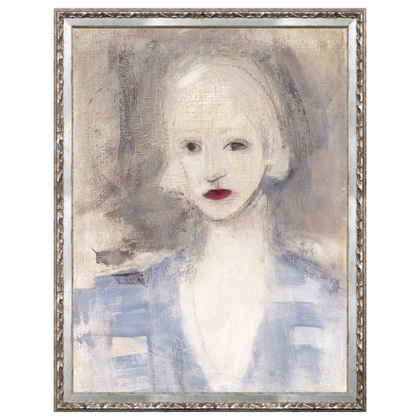 Lady in Blue 1921 - Framed Under Glass (Two Sizes Available)