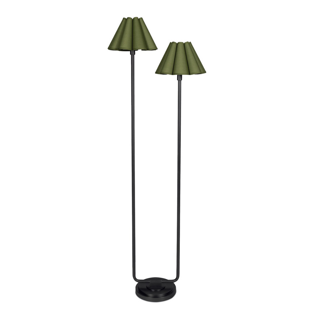 Polly Floor Lamp - Blackened Brass (Available in Green)