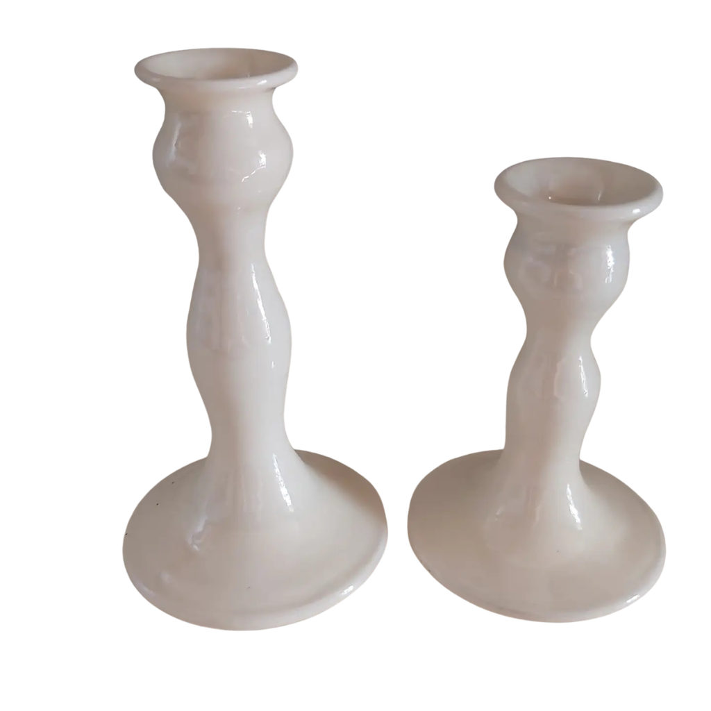 Handmade Ceramic Candle Holders - Cream (Two Sizes Available)
