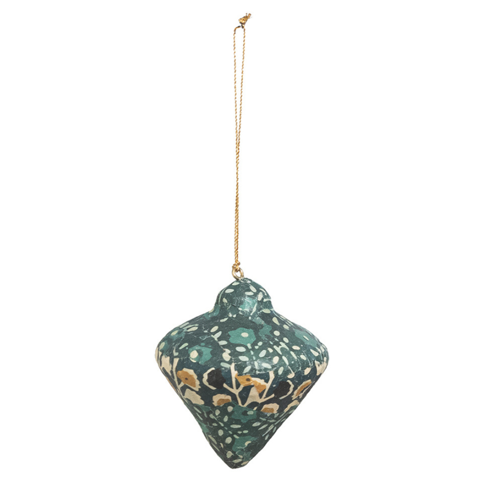 Block Printed Finial Ornaments (Eight Styles Available)