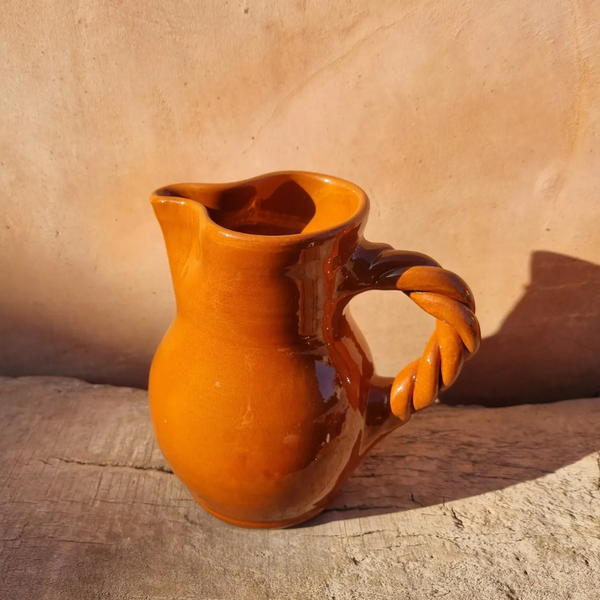 Handmade Braided Pitcher - Rust