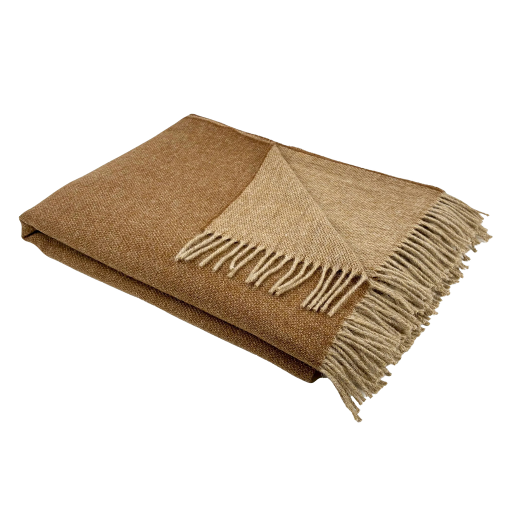 McNutt of Donegal Merino Wool Blanket - Chestnut
