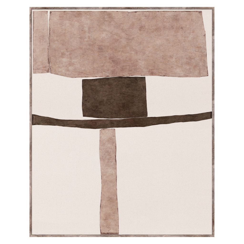 Edifice Series - Coffee & Dusty Rose (Framed Under Glass)