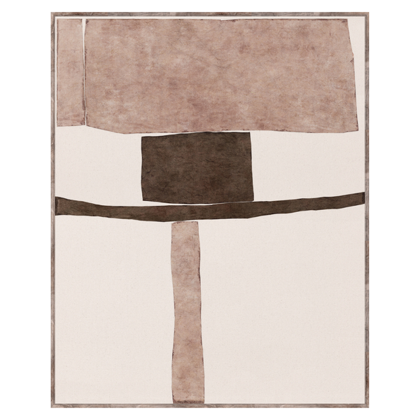 Edifice Series - Coffee & Dusty Rose (Framed Under Glass)