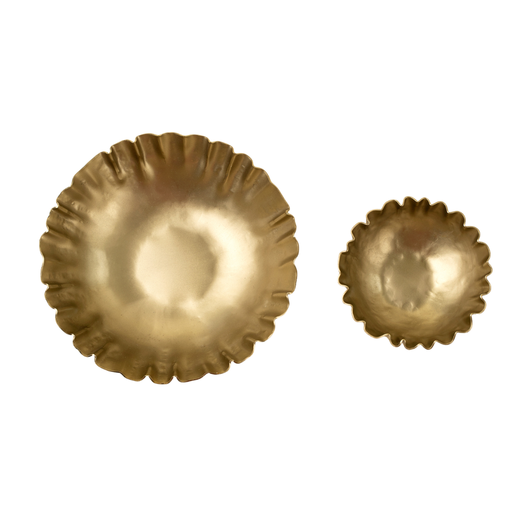 Iron Ruffle Bowls (Two Sizes Available)