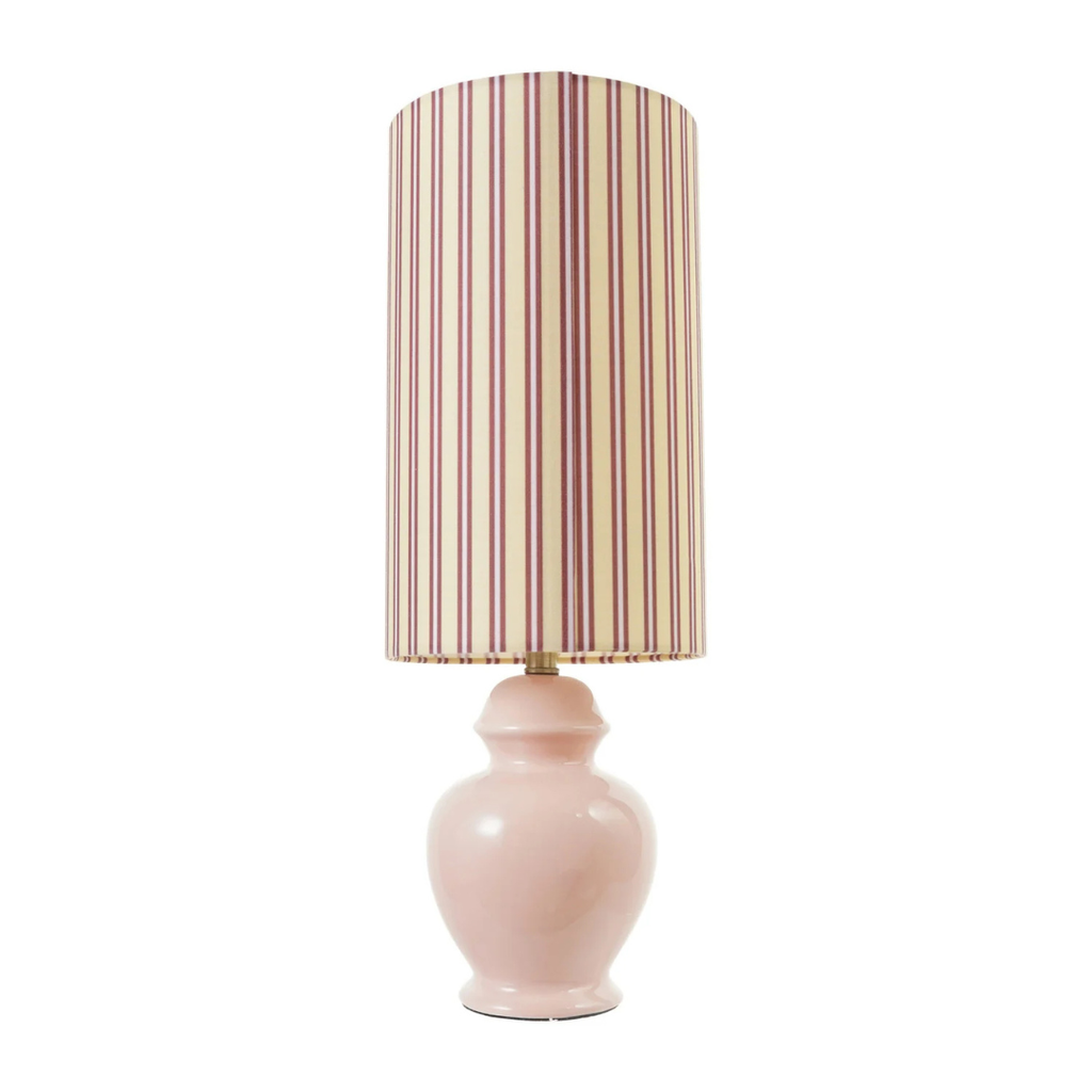 Striped Stoneware Table Lamp