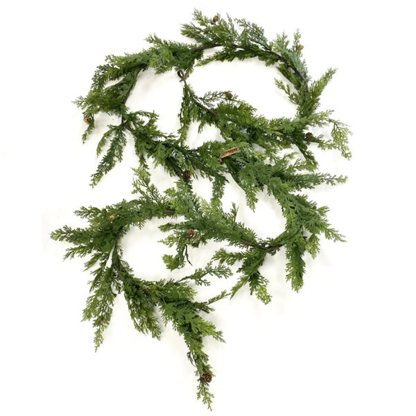 Cedar Pinecone Garland - 10'