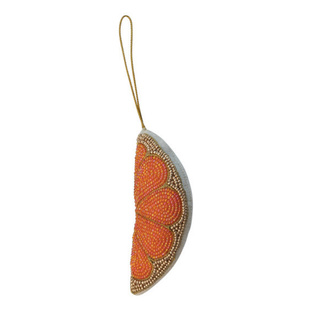 Beaded Citrus Slice Ornaments (Two Styles Available)