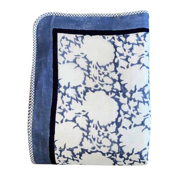 Reversible Summer Blanket - Navy (Two Sizes Available)