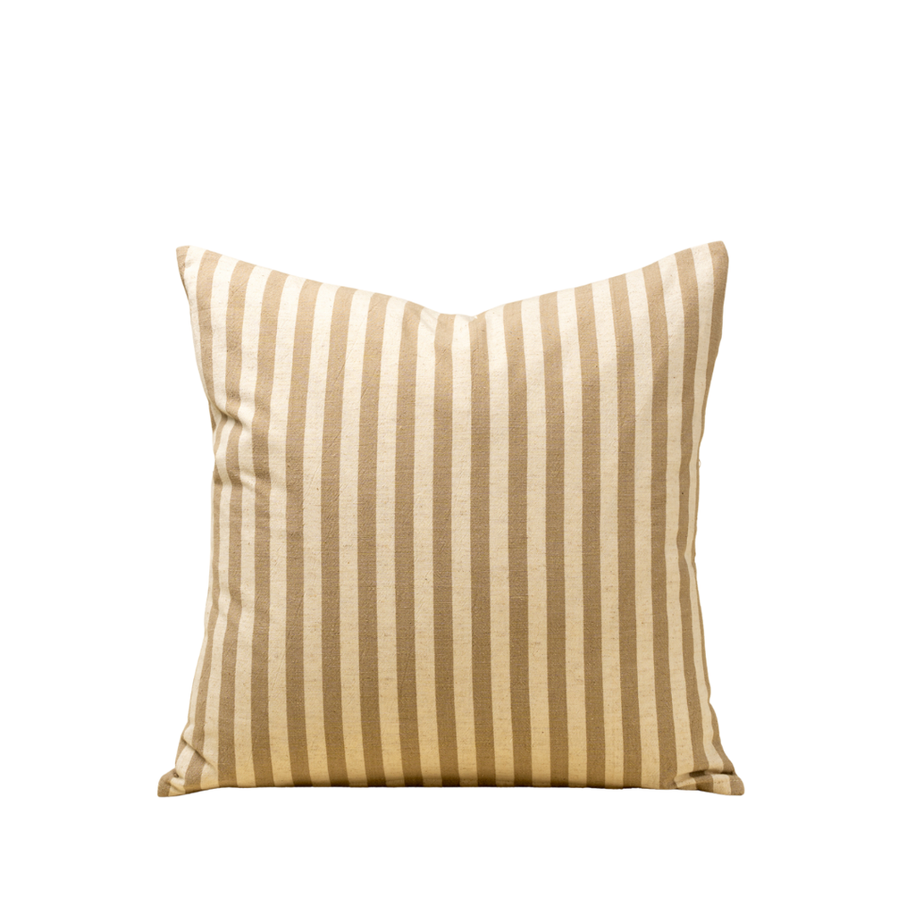 Narrow Stripe Pillow - Sand (20" x 20")