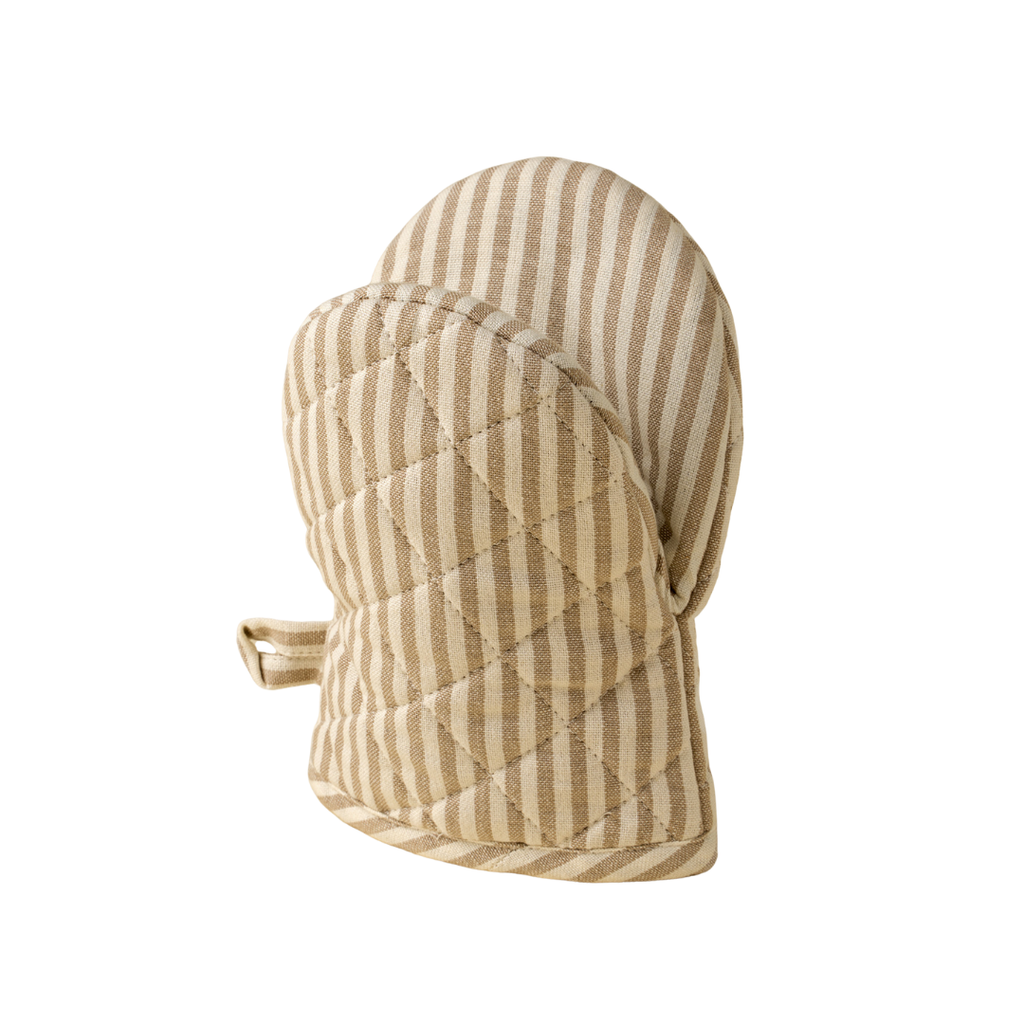 Hampton Stripe Oven Mitt - Sand