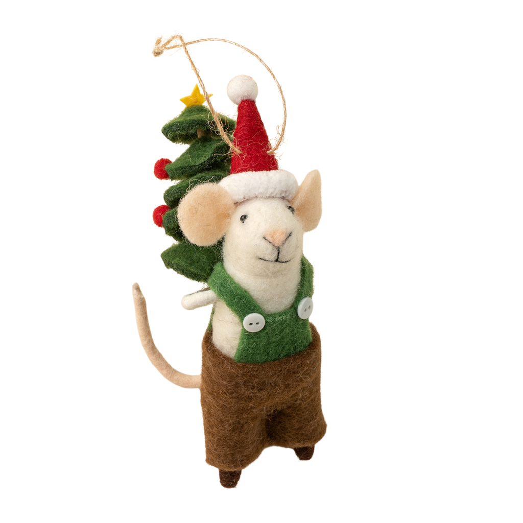 Tree Toting Tom Mouse Ornament