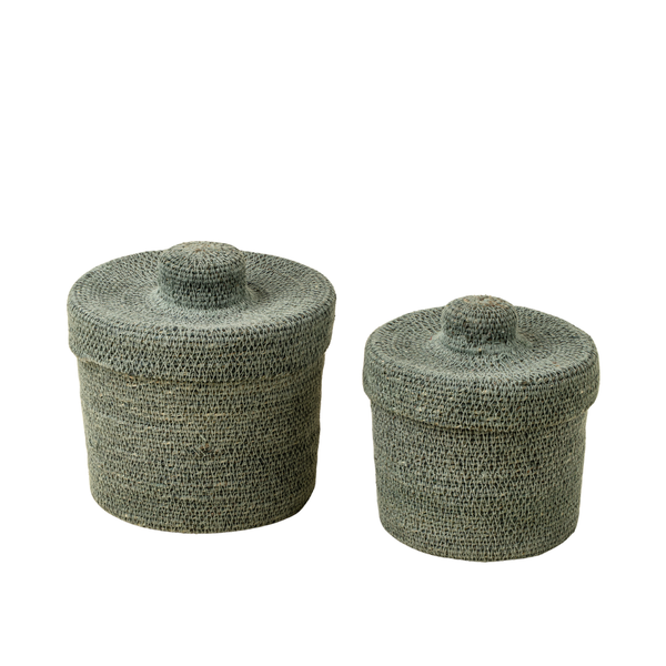 Tajine Seagrass Baskets - Blue (Two Sizes Available)