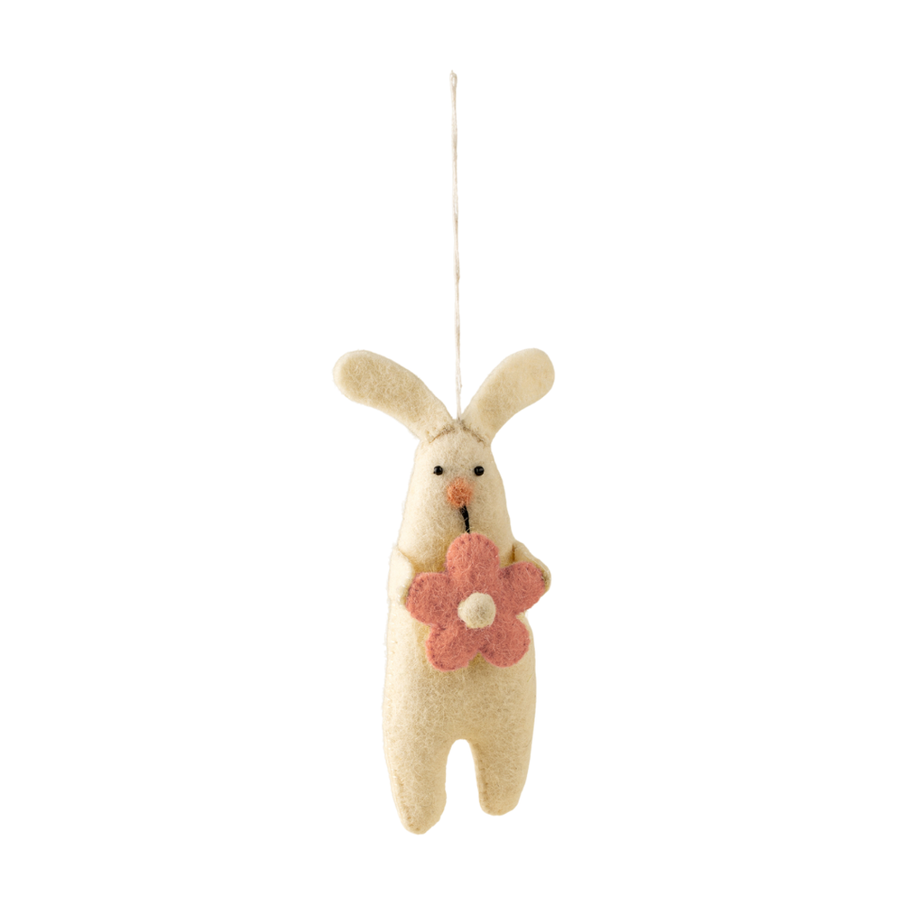 Blossom Bunny Ornament (Three Colours Available)