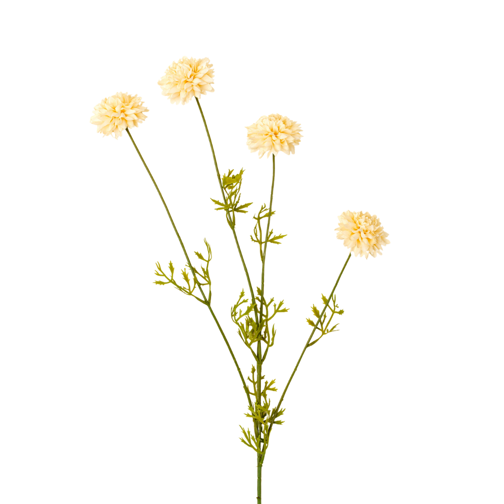 Mini Chrysanthemum Stem - Cream (22"H)
