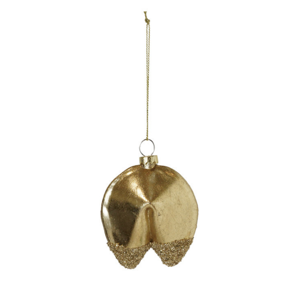 Fortune Cookie Glass Ornament