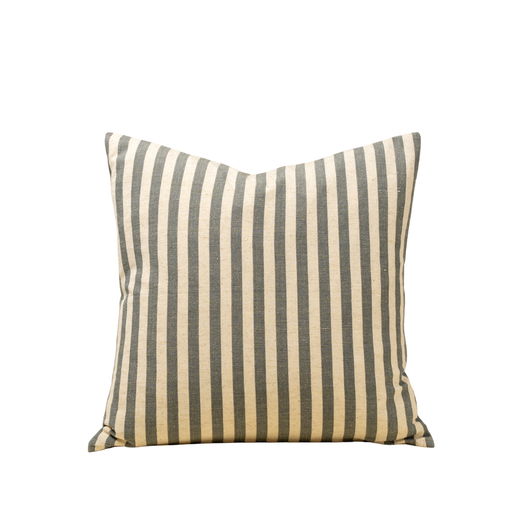 Narrow Stripe Pillow - Slate Blue (20" x 20")