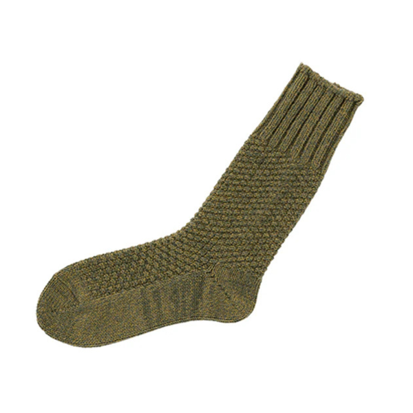 Wool Cotton Boot Socks - Moss