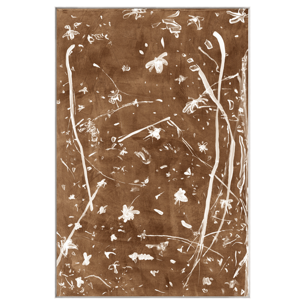 Frond Gestures Series - Mocha (Framed Canvas)