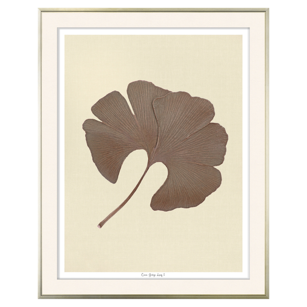 Ginkgo Leaf - Cocoa (Two Sizes Available)