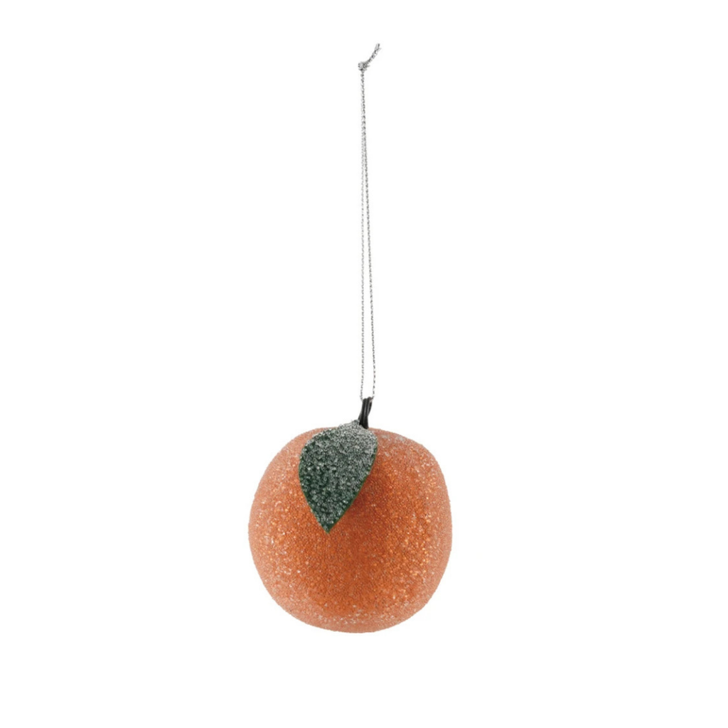 Orange Glitter Ornament