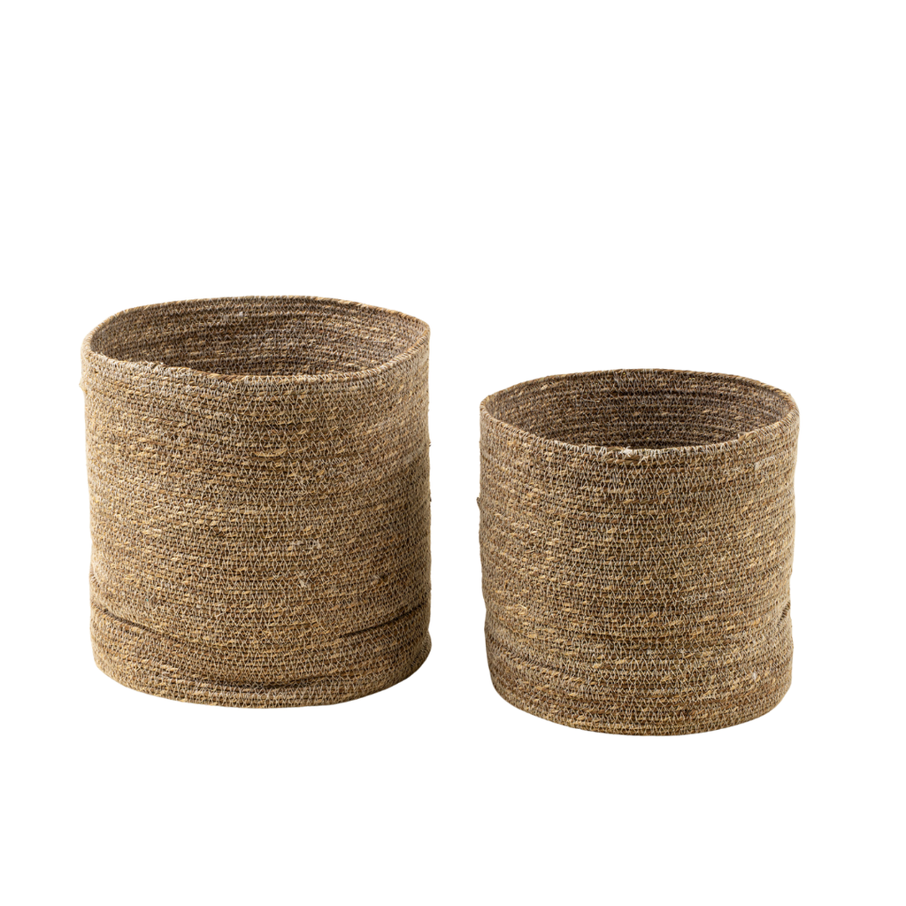 Costa Seagrass Baskets - White (Two Sizes Available)