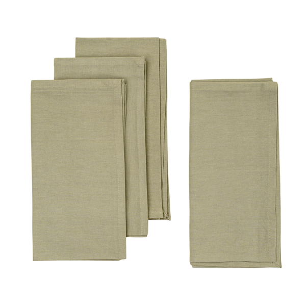 Calla Cotton Napkins - Tea Green (Sold Individually)