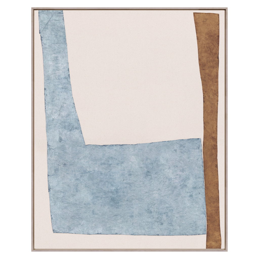Edifice Series - Sky & Caramel (Framed Canvas)