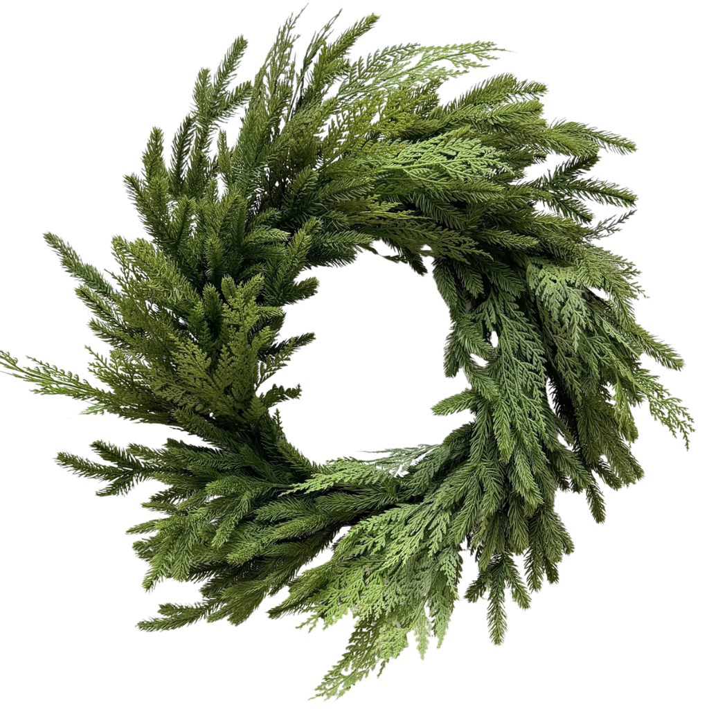 Spruce & Cedar Wreath - 28"D