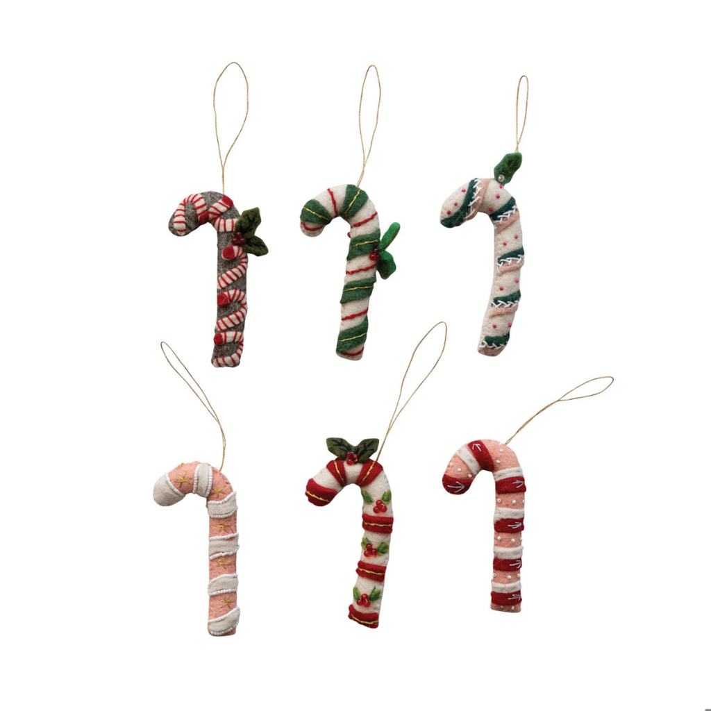 Candy Cane Ornaments (Six Styles Available)