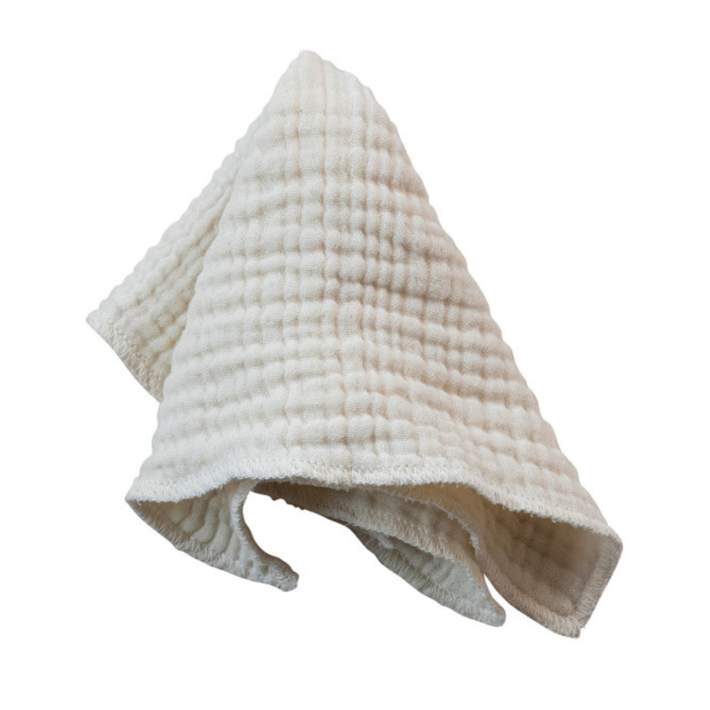 Set of 4 Cotton Wash Cloths - Natural
