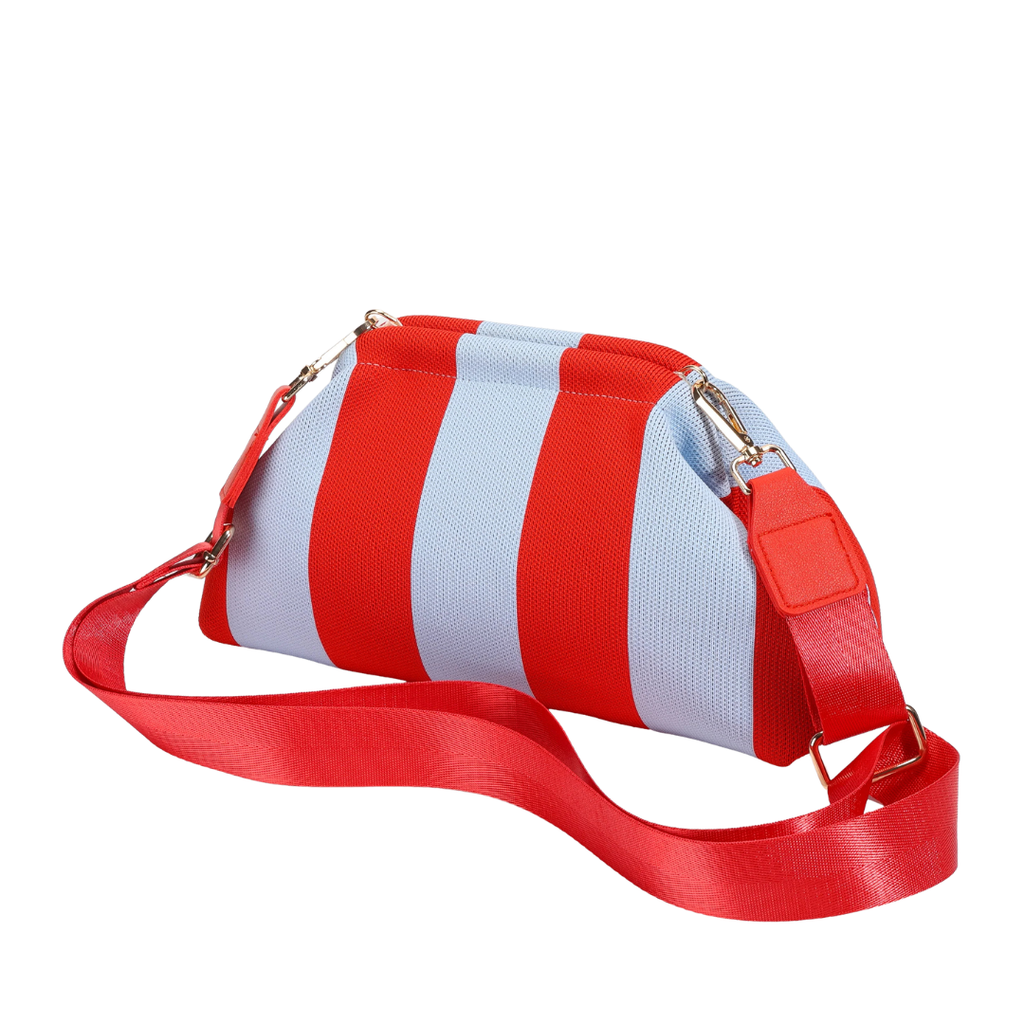 City Girl Pouch + Strap - Blue/Red