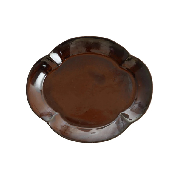 Scalloped Stoneware Plate - Round