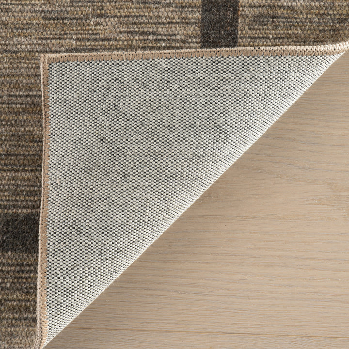 Dash & Albert - Hanover Modern Bordered Brown Machine Washable Rug