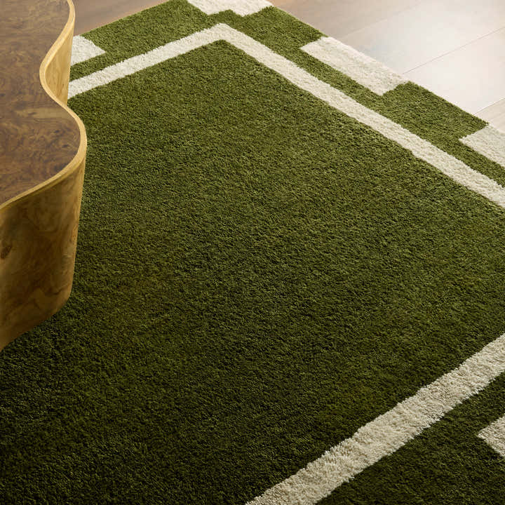 Dash & Albert - Orlina Bordered Green Cotton Rug
