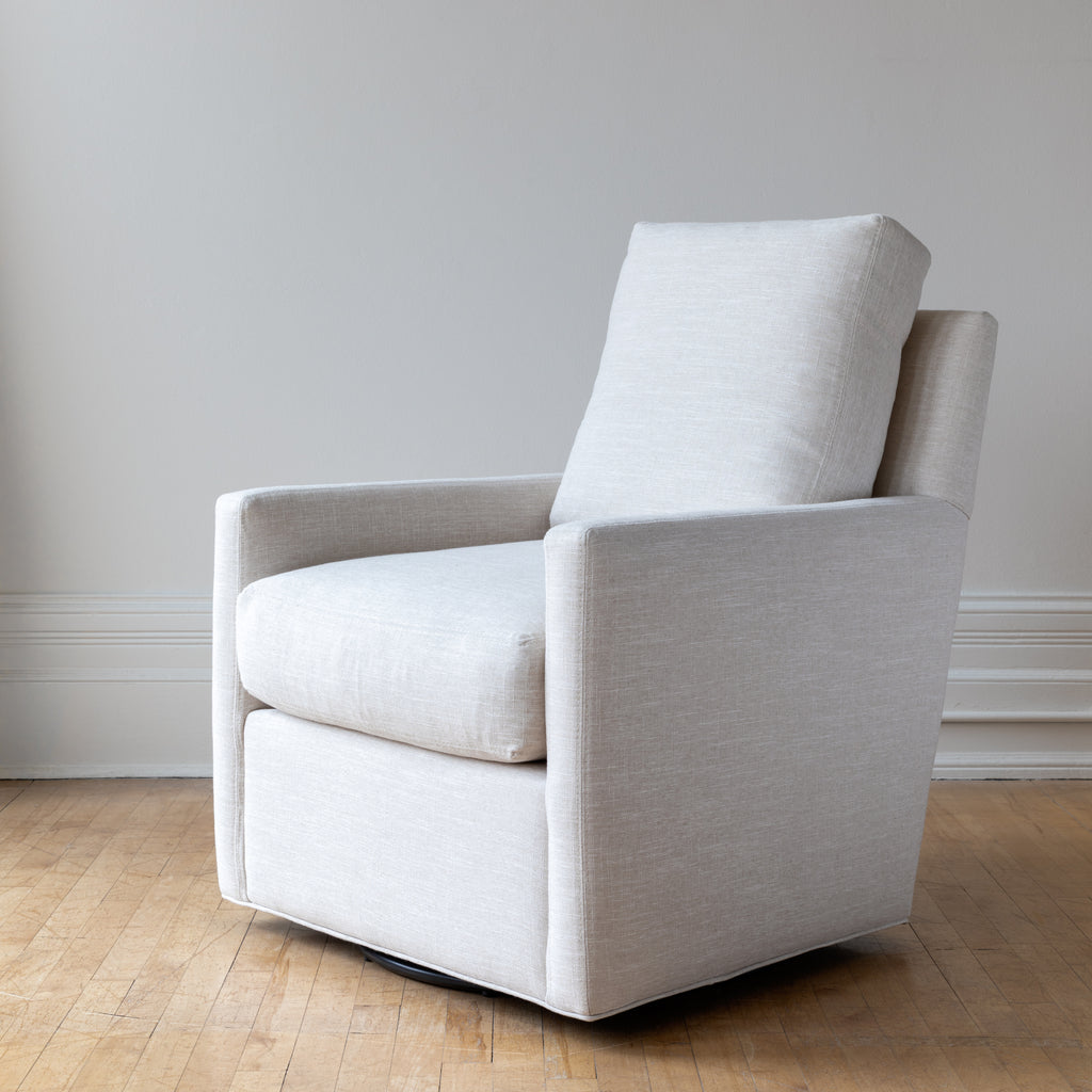 Oliver track discount arm swivel chair