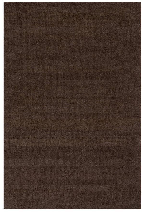 Dash & Albert - Hollis Solid Dark Brown Wool Rug