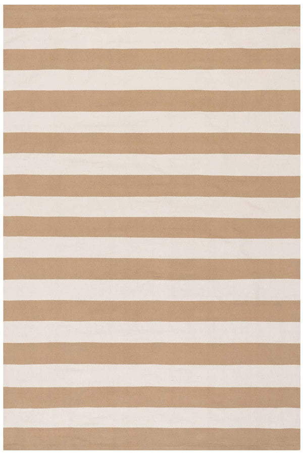 Dash & Albert - Banks Stripe Khaki Handwoven Indoor/Outdoor Rug
