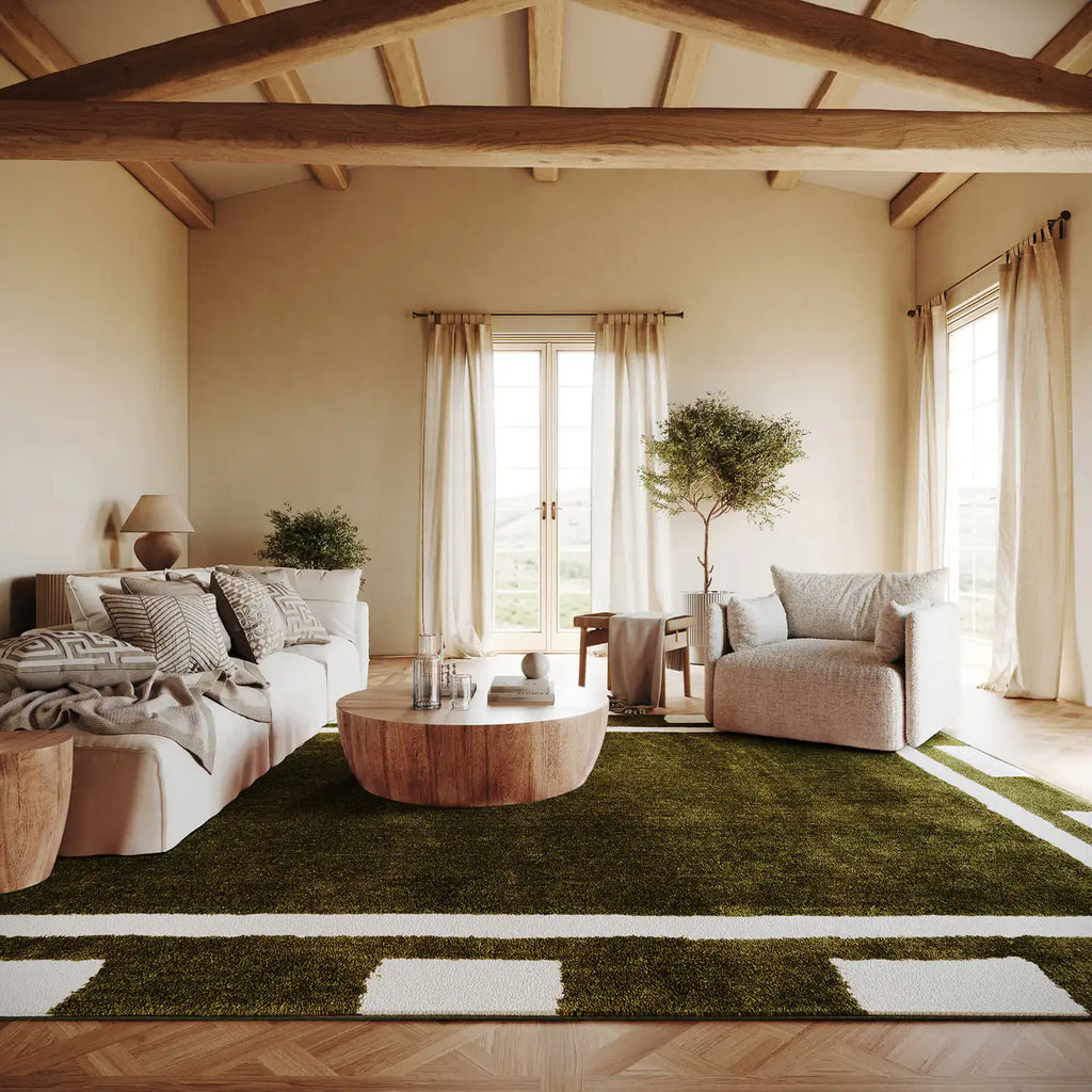 Dash & Albert - Orlina Bordered Green Cotton Rug