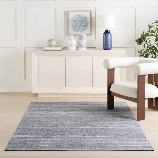 Dash & Albert - Skipper Stripe Navy Handwoven Indoor/Outdoor Rug
