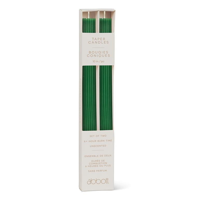 Pair of Fluted Taper Candles - 9.5" (Six Colours Available)