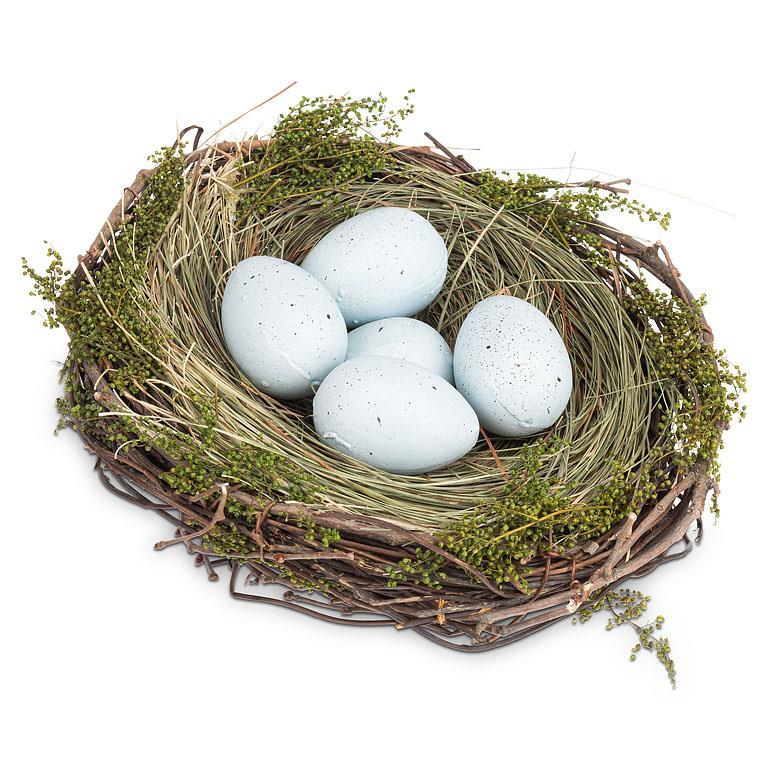 Speckled Eggs in Nest