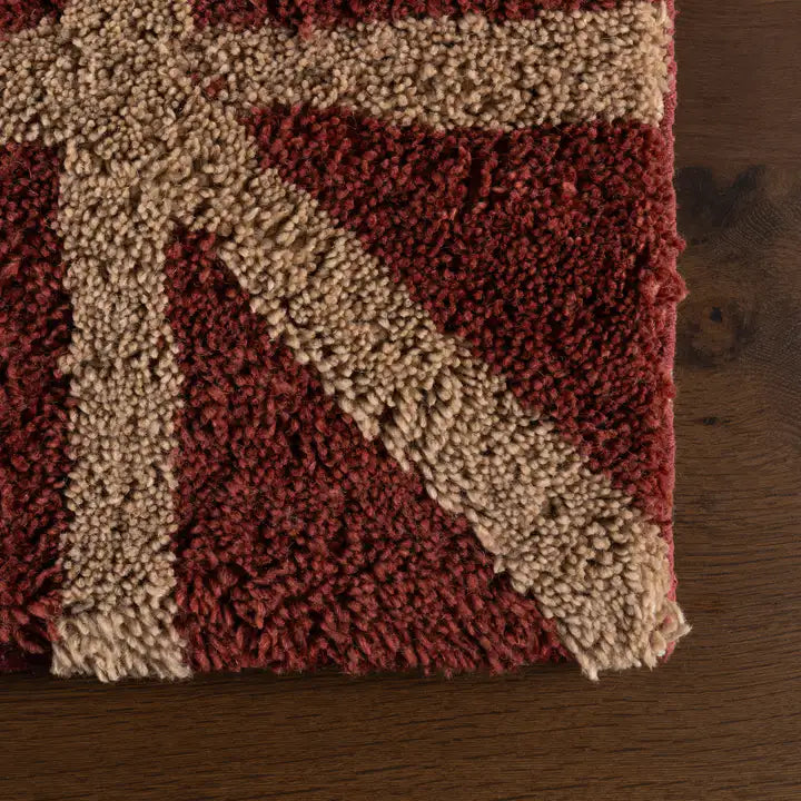 Dash & Albert - Sivra Bordered Maroon Cotton Rug