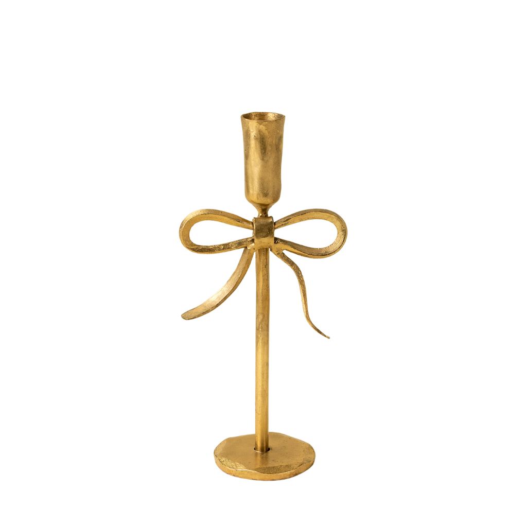 Bow Gold Candlesticks (Three Sizes Available)