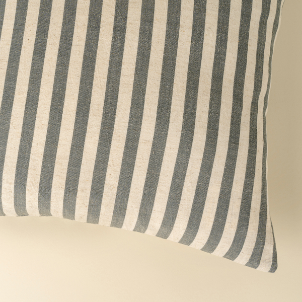 Narrow Stripe Pillow - Slate Blue (20" x 20")