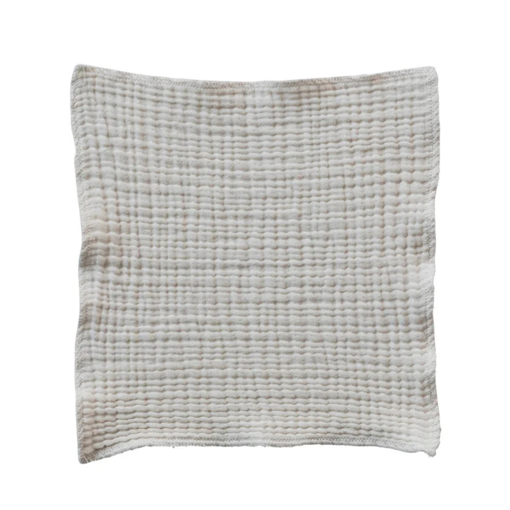 Set of 4 Cotton Wash Cloths - Natural