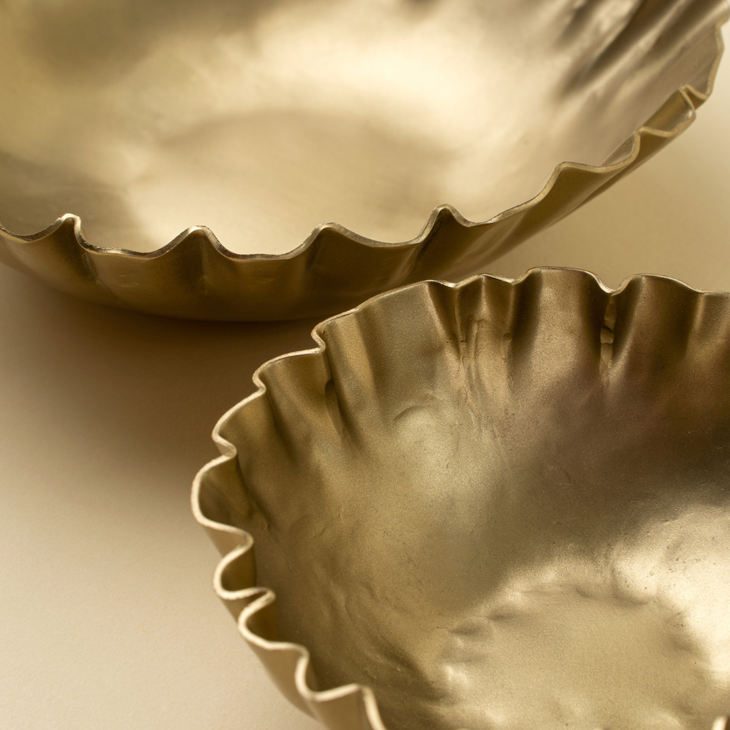 Iron Ruffle Bowls (Two Sizes Available)