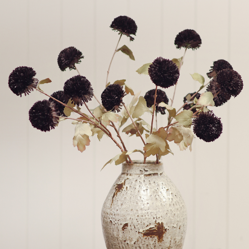 Pom Pom Floral Stem - 30"H